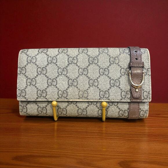 Gucci Guccisma Coated Canvas Long Wallet - Picture 1 of 10